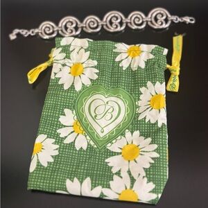 RETIRED BRIGHTON SILVERTONE ROCK & SCROLL BRACELET